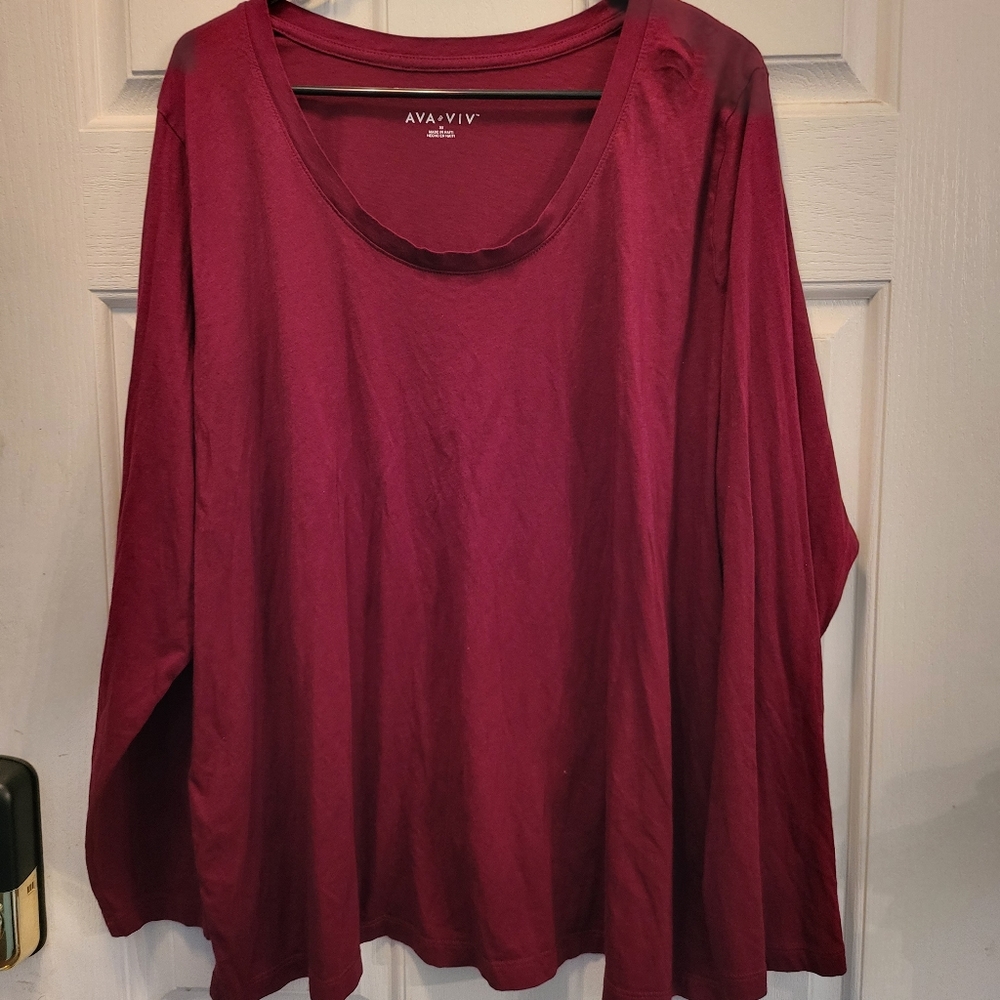 Burgandy long sleeve tshirt
